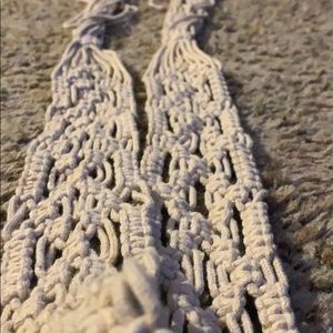 Cream rope belt